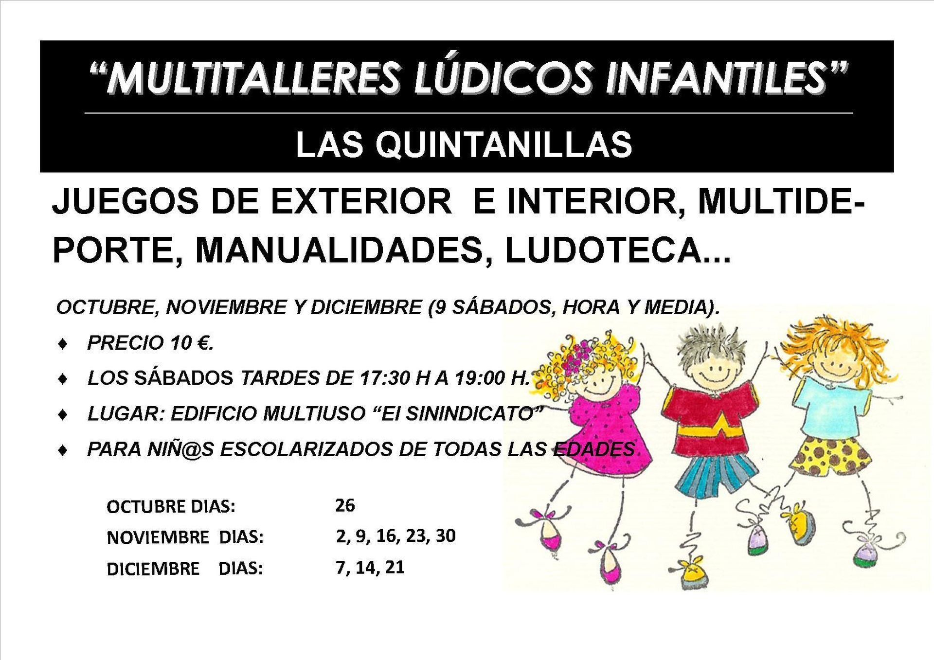 TALLERES INFANTILES OCT-DIC 2013